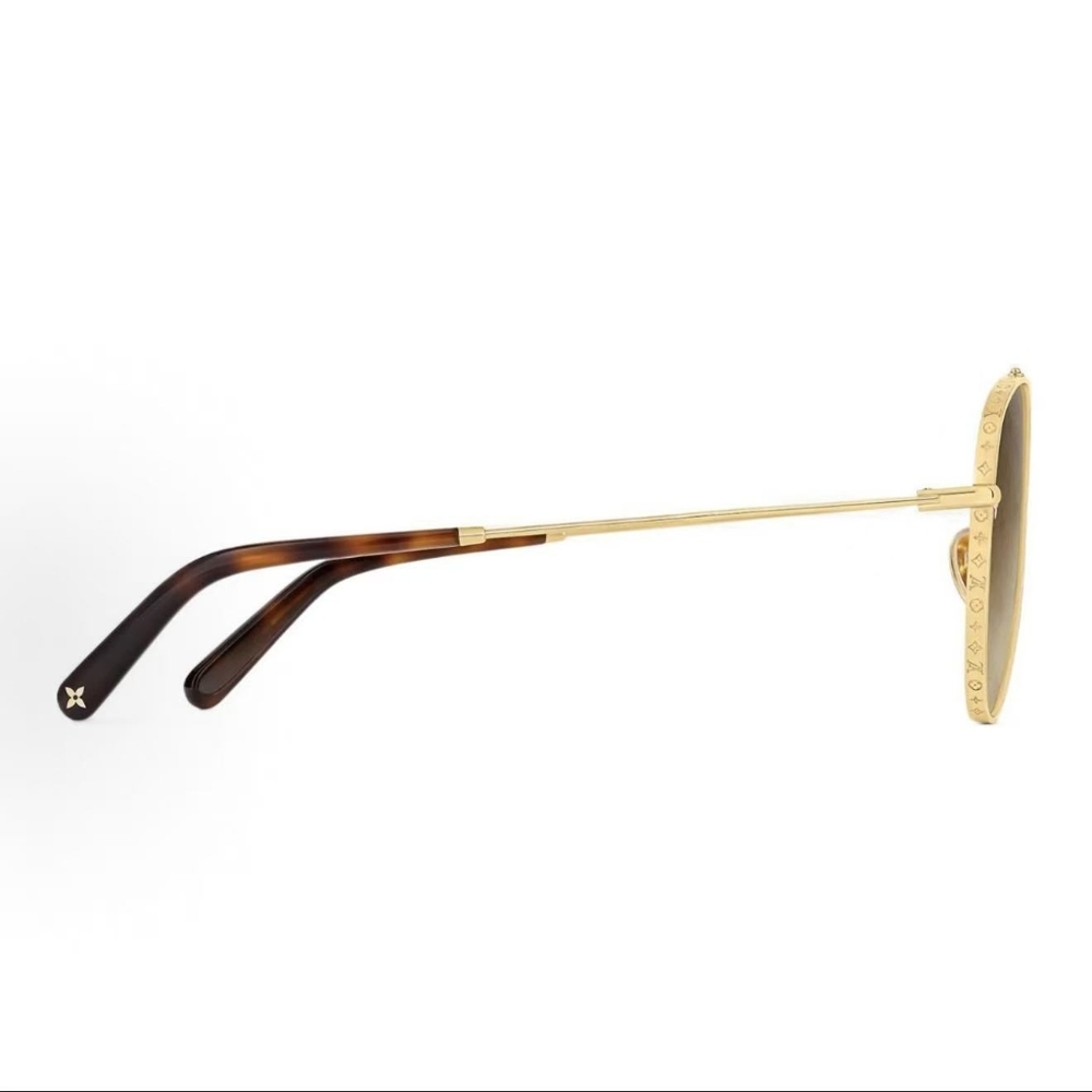 LV Monogram Gradient Aviator Sunglasses - Picture 3 of 4